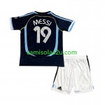 Camisolas de futebol Argentina Lionel Messi 19 2006 Retro Criança Equipamento Alternativa Manga Curta